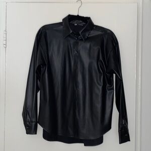 Zara Faux Leather Top